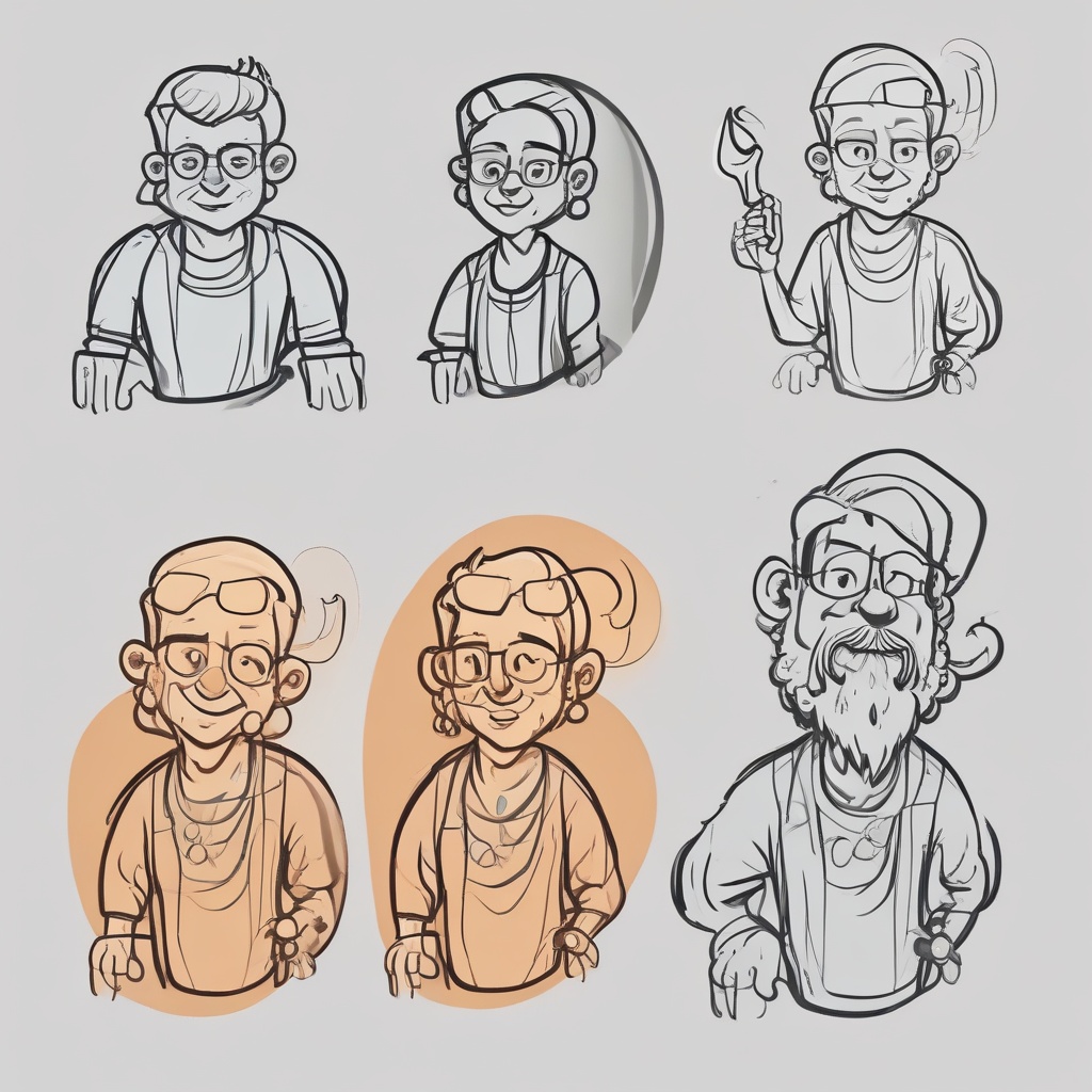 Friendly and simple character logo